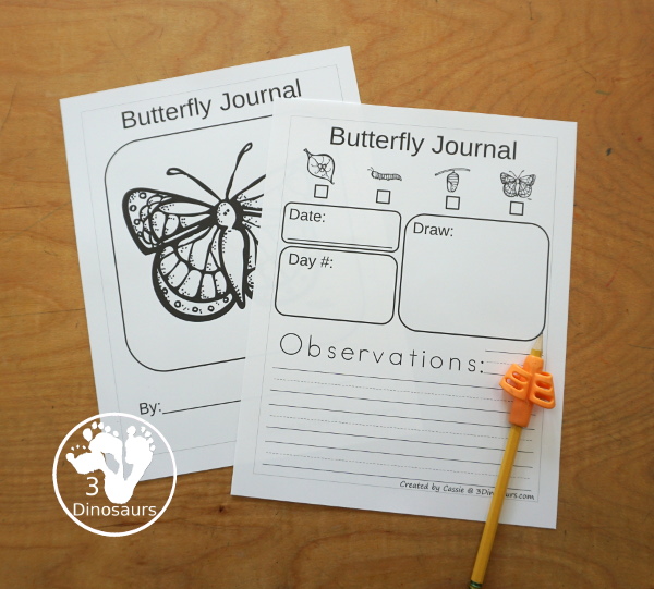 Free Life Cycle of a Butterfly Pack - a 70 page prek and kindergarten and 32 page tot and preschool pack with load of life cycle of butterfly for monarch with different pictures and activities around butterflies - 3Dinosaurs.com