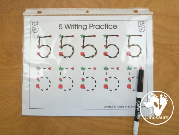 Free Romping and Roaring Number 5 Knight Theme Pack with number 5 worksheets, number 5 puzzles, number 5 handwriting, number 5 dot marker worksheets and more for PreK and kindergarten age kids with a castle and knight theme.  - 3Dinosaurs.com