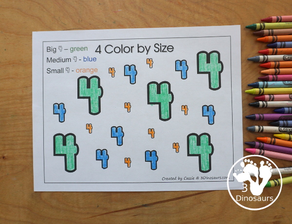 Free Romping and Roaring Number 4 Pack - with number 4 worksheets, number 4 puzzles, number 4 handwriting, number 4 dot marker worksheets and more for PreK and kindergarten age kids with a shirt theme.  - 3Dinosaurs.com
