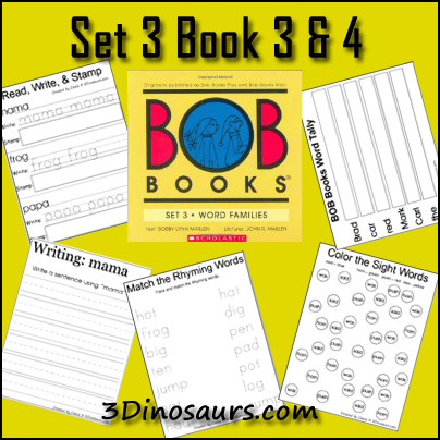 Early Reading Printables: BOB Book Set 3 Book 3 & 4