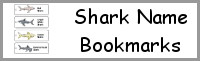 Shark Name Bookmarks