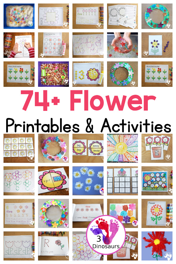 Flower  Activities & Printables - 3Dinosaurs.com