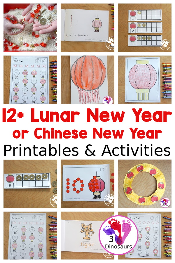 Lunar New Year Activities & Printables on 3Dinosaurs.com