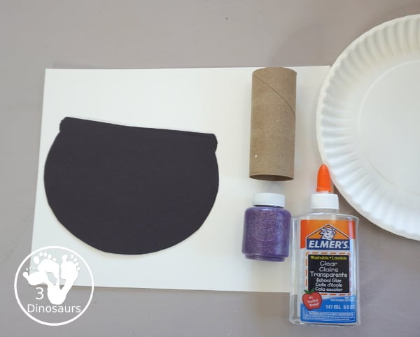 Cauldron Paper Roll Painting - a fun Halloween painting activity with a bubbling cauldron painting for kids - 3Dinosaurs.com