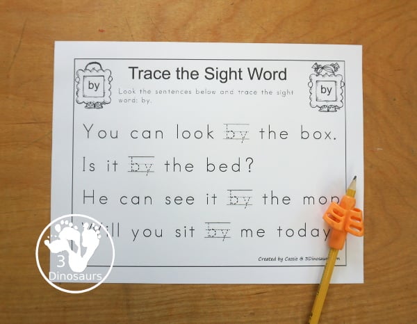 Free Romping & Roaring First Grade Sight Words: As, Ask, By, Could - you have 6 pages for each sight word that work on learning the sight word in different ways with reading, writing, and finding. 3Dinosaurs.com
