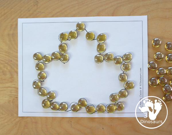 Free Leaf Fine Motor Mat Printables | 3 Dinosaurs