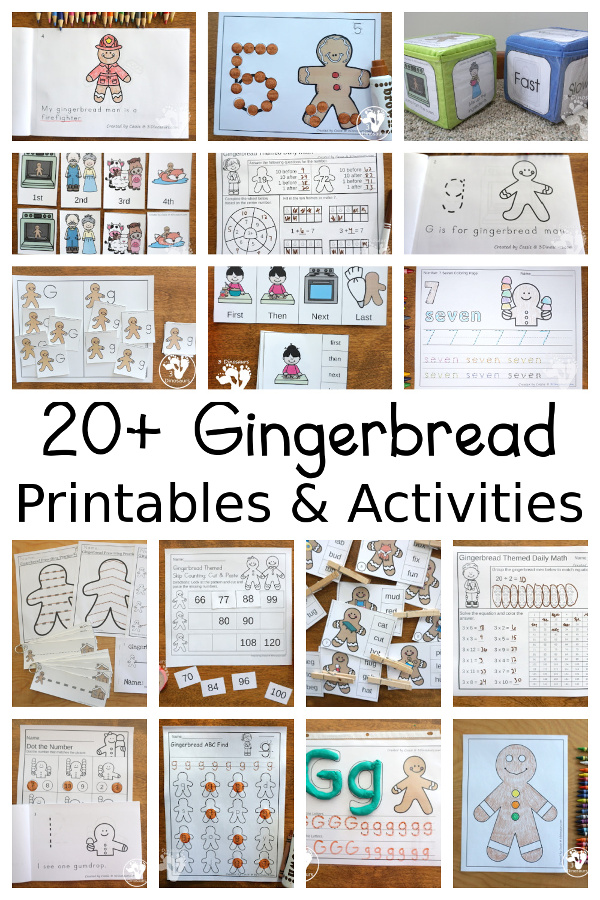 Gingerbread Man Activities & Printables - 3Dinosaurs.com