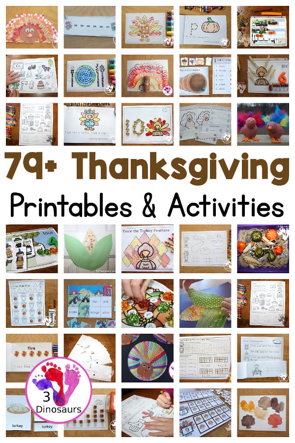 Thanksgiving Activities & Printables - 3Dinosaurs.com