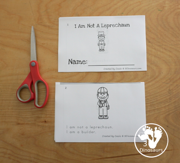Free I Am Not a Leprechaun Easy Reader Book | 3 Dinosaurs