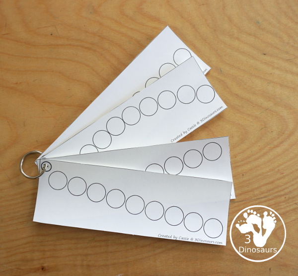 Free Bee Dot Marker Prewriting Printable | 3 Dinosaurs