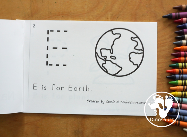 Free Earth Day ABC Easy Reader Book Printable - a fun easy reader book with letters with an Earth Day themes. You have simple sentences with uppercase letters to trace - 3Dinosaurs.com