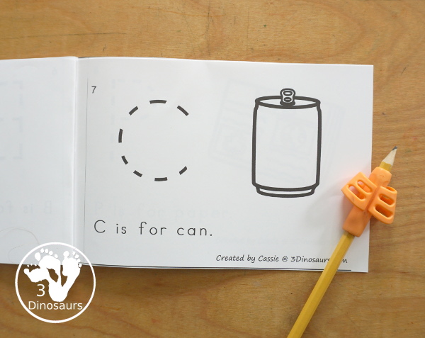 Free Earth Day ABC Easy Reader Book Printable - a fun easy reader book with letters with an Earth Day themes. You have simple sentences with uppercase letters to trace - 3Dinosaurs.com