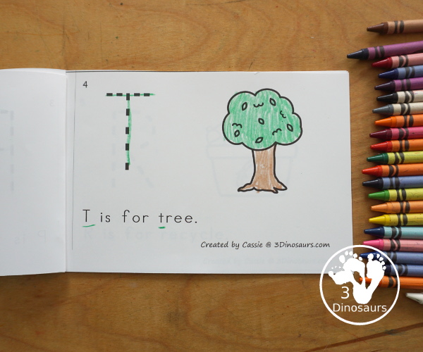Free Earth Day ABC Easy Reader Book Printable - a fun easy reader book with letters with an Earth Day themes. You have simple sentences with uppercase letters to trace - 3Dinosaurs.com