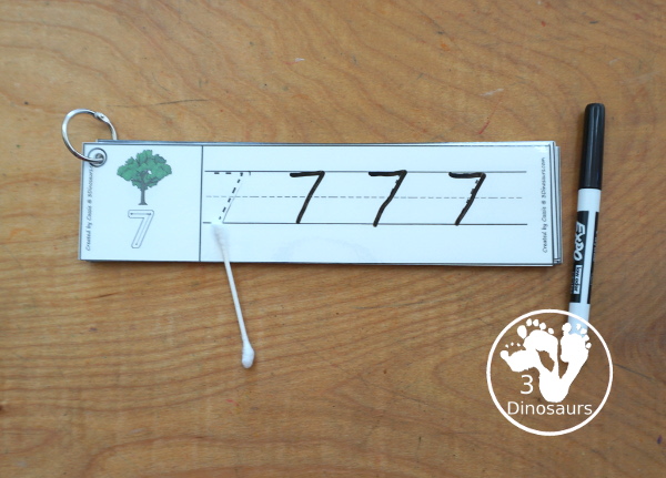 Free Tree Number Tracing Strips - with numbers 0 to 20. You can trace the numbers and an example of how to trace the numbers on the strips, plus a tree on each tracing strip. A great tree theme and fun for kids Earth Day or Arbor Day- 3Dinosaurs.com