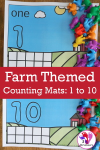 Farm Themed Number Counting Mats: 1 To 10