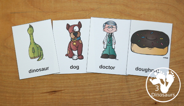 Free Alphabet Stomping Phonics D PreK-Kinder Pack - a fun letter pack with cards, puzzles, pictures, matching, color and all working on the Letter D. An easy, fun learning pack for the Letter D. - 3Dinosaurs.com