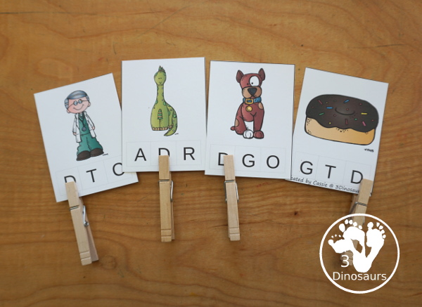 Free Alphabet Stomping Phonics D PreK-Kinder Pack - a fun letter pack with cards, puzzles, pictures, matching, color and all working on the Letter D. An easy, fun learning pack for the Letter D. - 3Dinosaurs.com