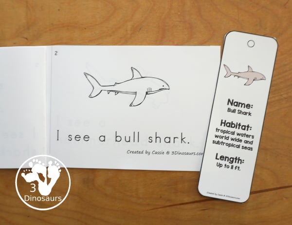 Free Shark Information Bookmark Printables - are fun shark bookmarks you can use with kids that have shark facts. You have 12 different sharks with fun shark themes. Great for any Shark theme or Shark Week - 3Dinosaurs.com