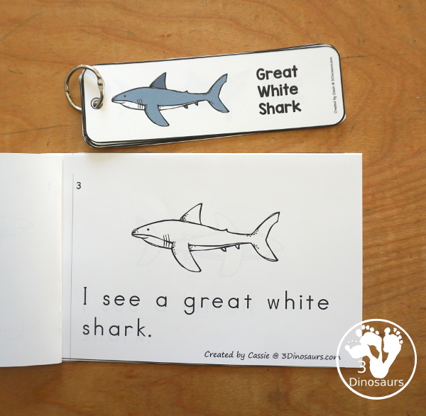 Free Shark Name Bookmark Printables - are fun shark bookmarks you can use with kids. You have 12 different sharks with fun shark themes. Great for any Shark theme or Shark Week - 3Dinosaurs.com
