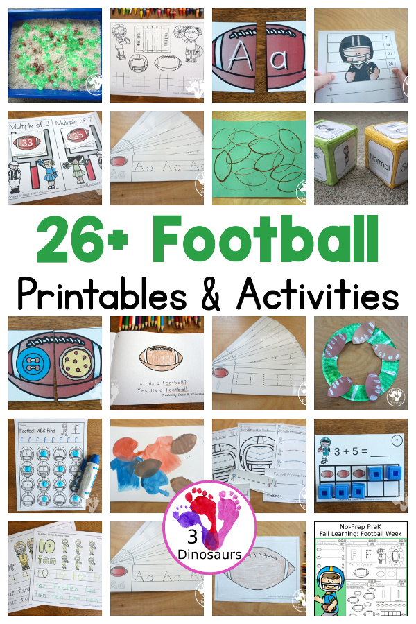 Football Activities & Printables - 3Dinosaurs.com
