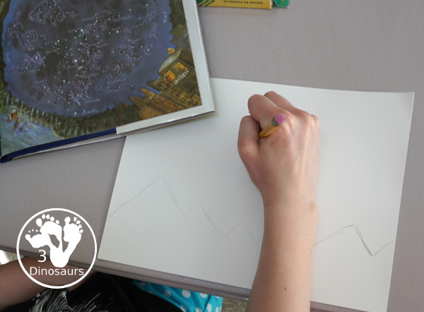 Night Sky Constellation Craft for Kids - a fun craft with mixed media that kids can do to make constellations in the night sky. - 3Dinosaurs.com