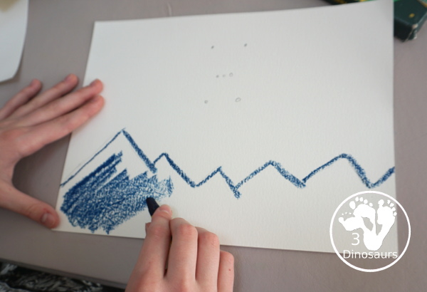 Night Sky Constellation Craft for Kids - a fun craft with mixed media that kids can do to make constellations in the night sky. - 3Dinosaurs.com