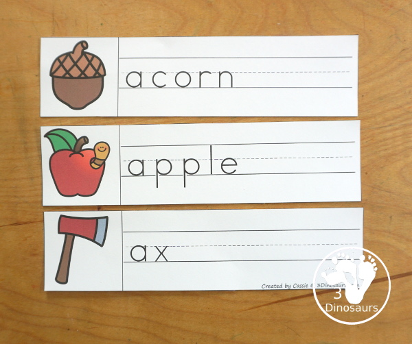 ABC Coloring Page Worksheets For Kids with 4 different letter options for the coloring pages and matching pocket chart cards. You have all 26 letters of the alphabet. 3Dinosaurs.com
