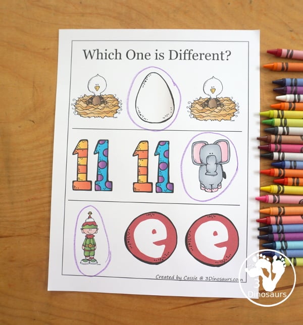Free Alphabet Stomping Phonics A Tot-Preschool Pack - a fun letter pack with Prewriting, which is different, matching and puzzles all working on the Letter E. An easy, fun learning pack for the Letter E. - 3Dinosaurs.com. - 3Dinosaurs.com