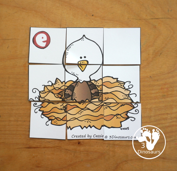 Free Alphabet Stomping Phonics A Tot-Preschool Pack - a fun letter pack with Prewriting, which is different, matching and puzzles all working on the Letter E. An easy, fun learning pack for the Letter E. - 3Dinosaurs.com. - 3Dinosaurs.com