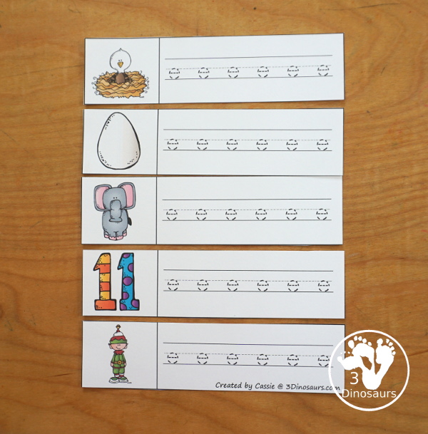 Free Alphabet Stomping Phonics E PreK-Kinder Pack - a fun letter pack with cards, puzzles, pictures, matching, color and all working on the Letter E. An easy, fun learning pack for the Letter E. - 3Dinosaurs.com