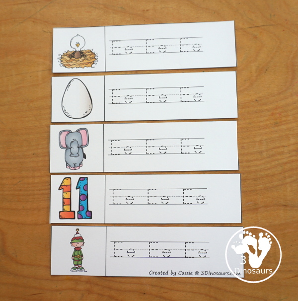 Free Alphabet Stomping Phonics E PreK-Kinder Pack - a fun letter pack with cards, puzzles, pictures, matching, color and all working on the Letter E. An easy, fun learning pack for the Letter E. - 3Dinosaurs.com