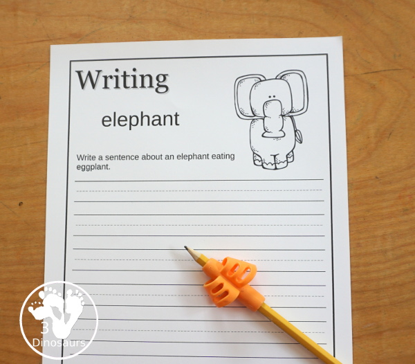 Free Alphabet Stomping Phonics E PreK-Kinder Pack - a fun letter pack with cards, puzzles, pictures, matching, color and all working on the Letter E. An easy, fun learning pack for the Letter E. - 3Dinosaurs.com