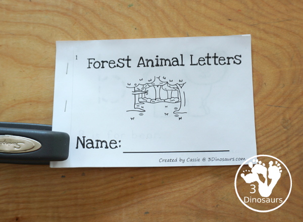 Free Forest Animal ABC Easy Reader Book | 3 Dinosaurs