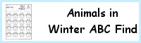Animals in Winter ABC Letter Find
