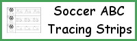 Soccer ABC Tracing Strips