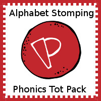 Free Alphabet Stomping P Tot-Preschool Pack - 20 pages of activities - 3Dinosaurs.com