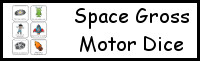 Space Themed Gross Motor Dice