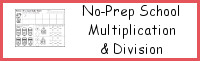No-Prep School Themed Multiplication & Division