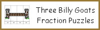 Three Billy Goats Fraction Bridge Puzzles & Building Card
