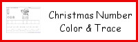 Christmas Themed Number Color & Trace