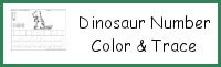 Dinosaur Number Color & Trace