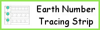 Earth Number Tracing Strips
