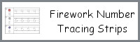Firework Number Tracing Strips
