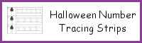 Halloween Number Tracing Strips