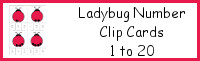 Ladybug Number Clip Cards