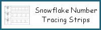 Snowflake Number Tracing Strips