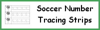 Soccer Number Tracing Strips