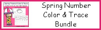 Spring Number Color and Trace Bundle