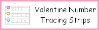 Valentine Number Tracing Strips