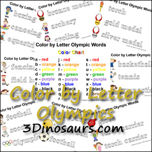 Summer Olympics Color by Letter